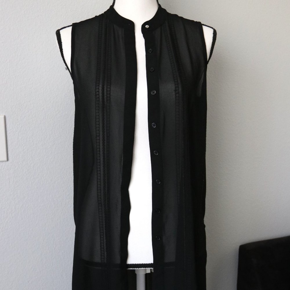 Black Mossimo Sleeveless Duster